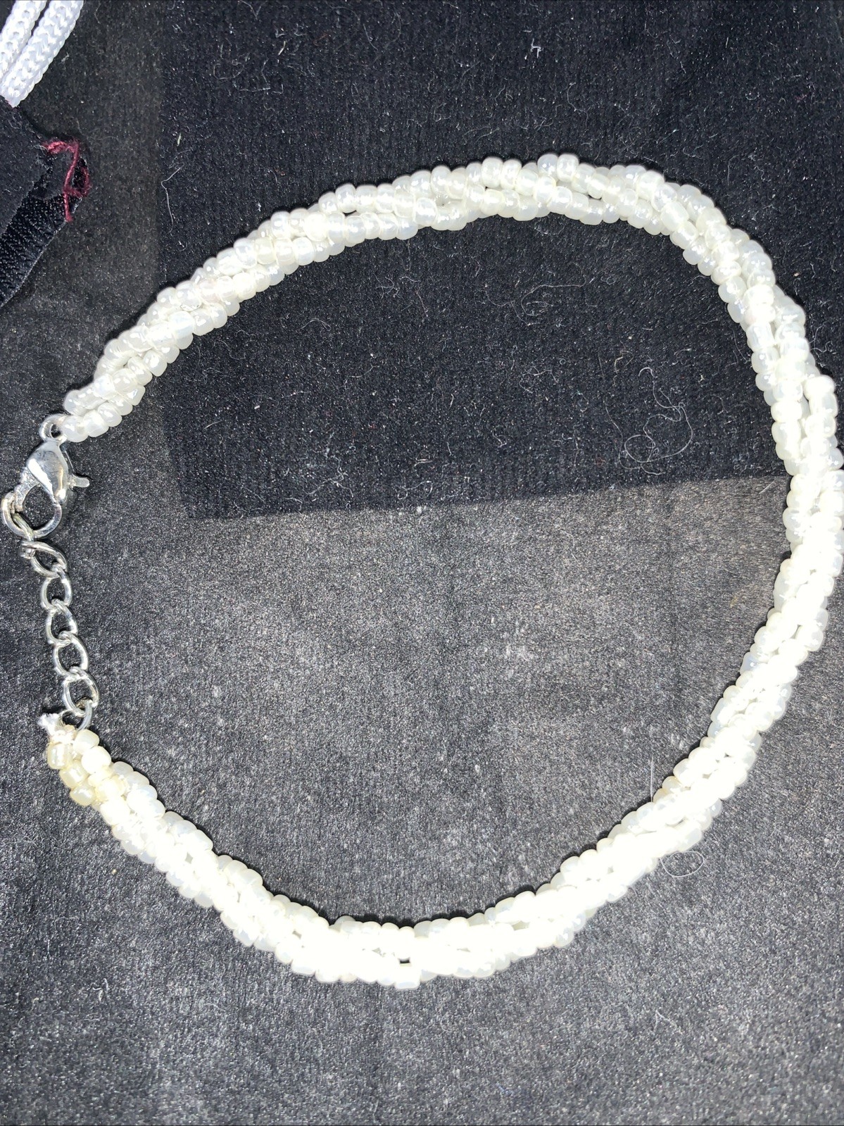 Spiral Beaded Bracelet -White