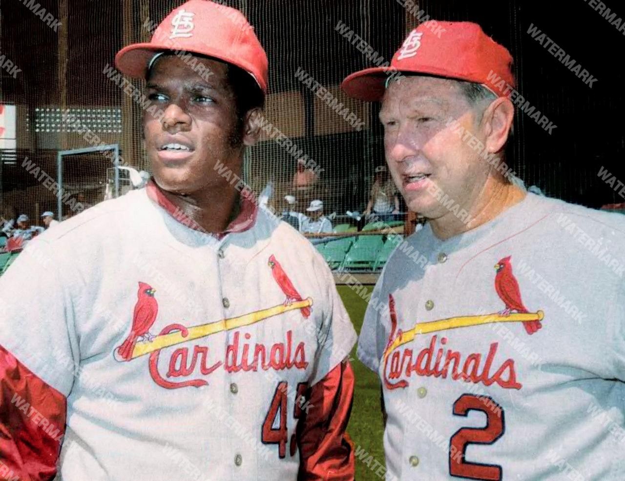 GW634 Red Schoendienst - Bob Gibson Cardinals 8x10 11x14 16x20 Colorized Photo