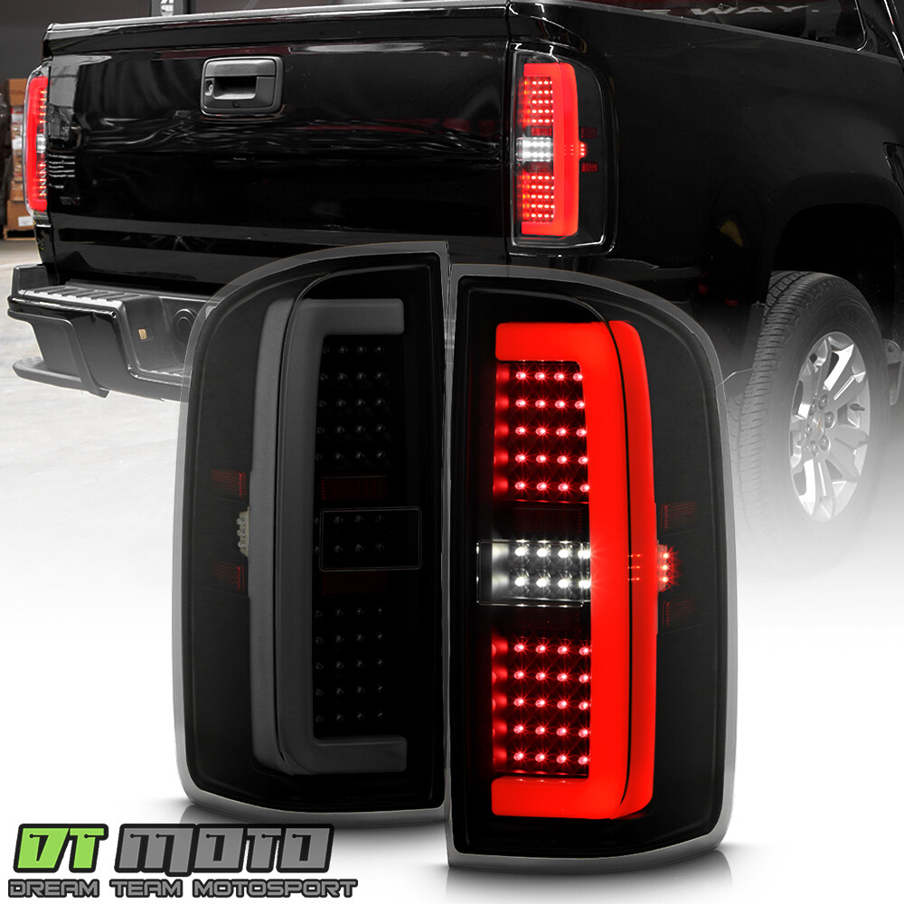 For 2015-2022 GMC Canyon/Chevy Colorado Black Smoked Full LED Tail Lights Lamps