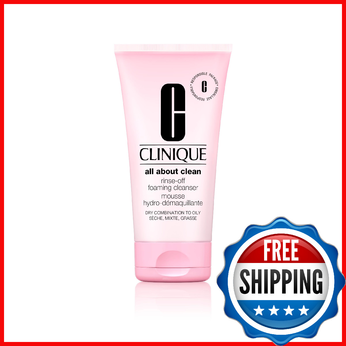 Clinique All About Clean Rinse-Off Foaming Face Wash Oily Skin 5 Fl Oz