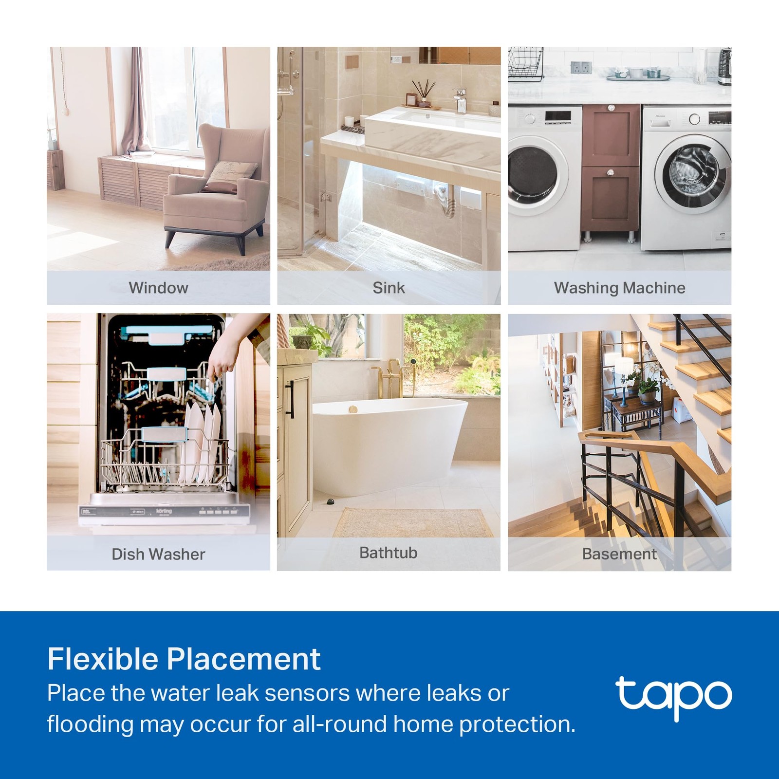 TP-Link Smart Water Leak Detector, Wi-Fi with Rapid Dripping Detection, 90dB ...