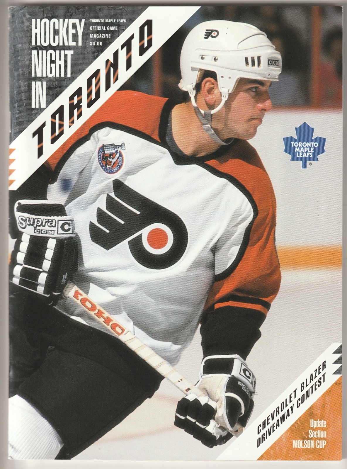 1993 Maple Leafs vs Flyers Hockey Program---Eric Lindros