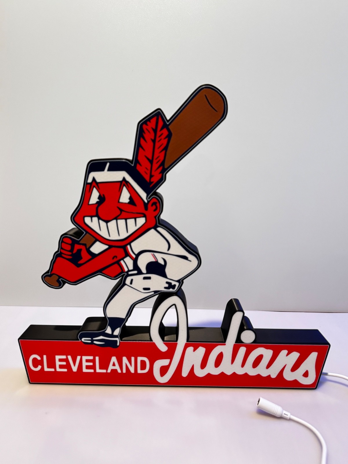 NEW LARGER Cleveland Municipal Stadium Gate D Sign w upgraded  LED Lights