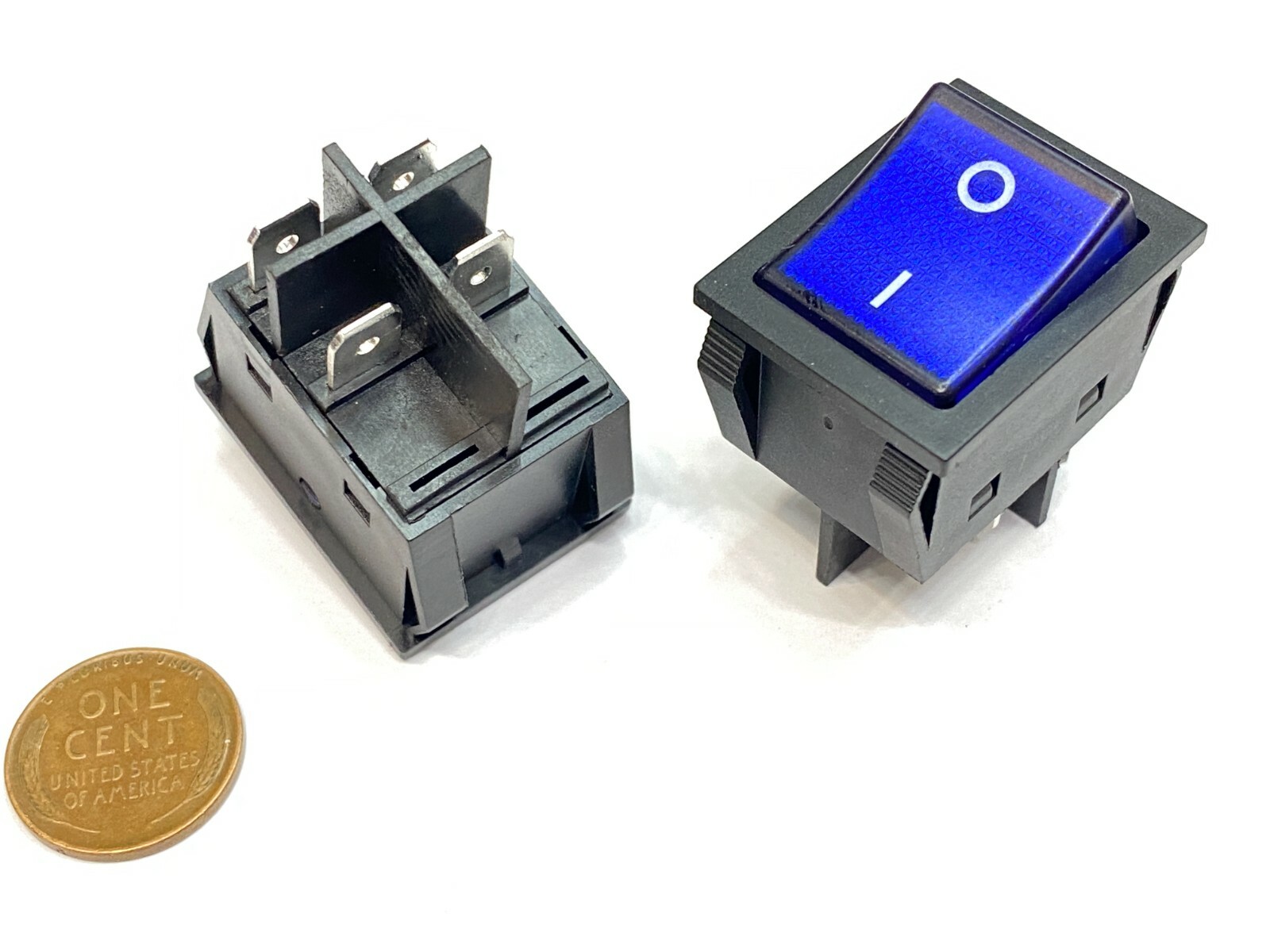2 Pieces Blue 4 pin kcd4 30a rocker switch on off 12v 125v 250v kcd2-201n-B   B5
