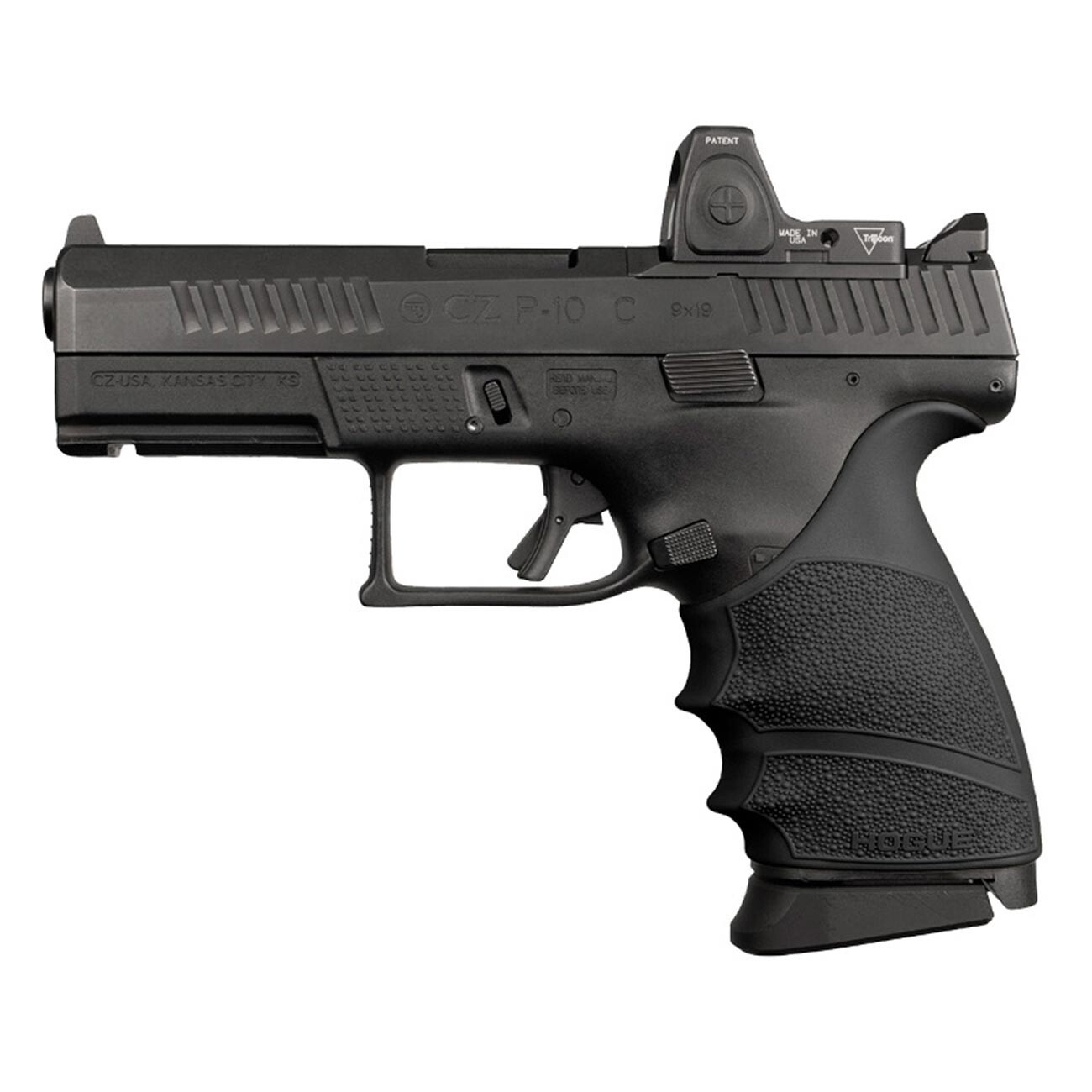 HOGUE 17810 HandAll Beavertail Grip Sleeve for CZ P-10 Compact 9mm (Black)