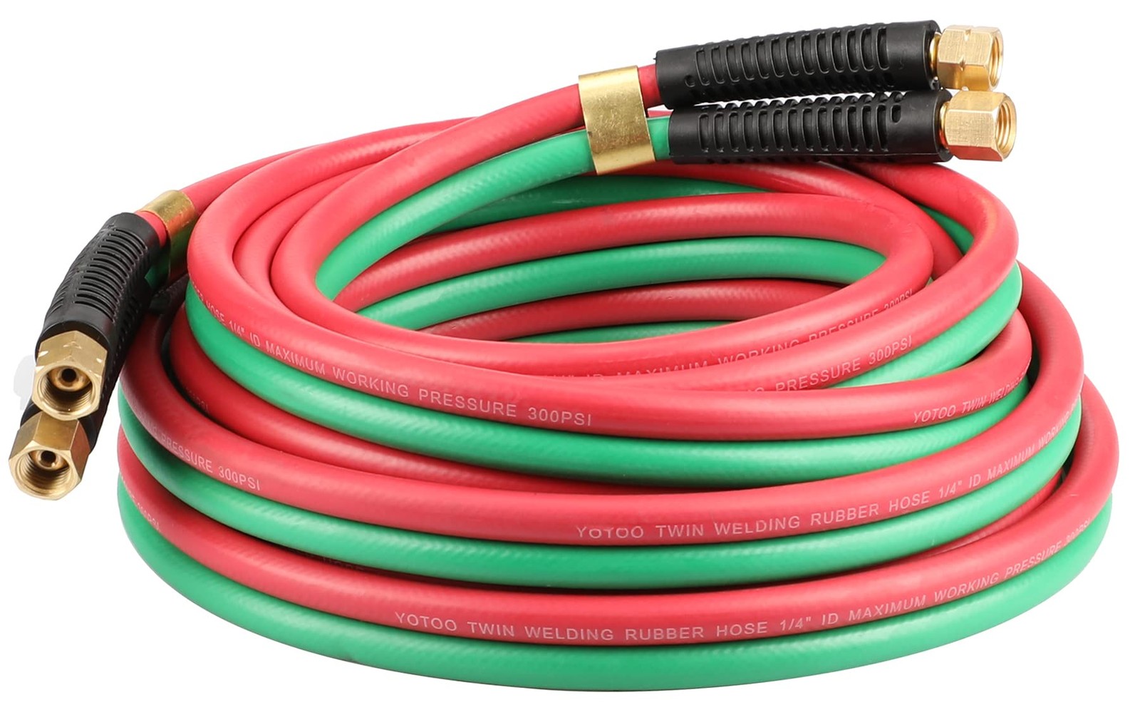 Heavy Duty Oxygen Acetylene Hose Torch 1/4 Inch 25 Ft 9/16-18 B Fittings Grade R