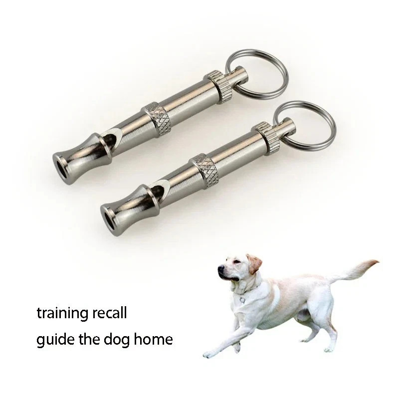 1 PC Stainless Steel Dog Whistle Adjustable Bark Control Training Puppy Genuine