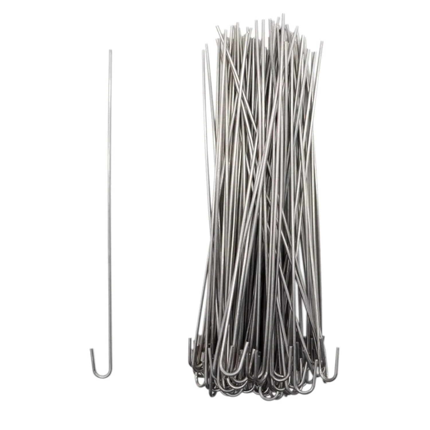 Aluminum 8inch 100 Packs Chain Link Fence Ties 12.5 Gauge Aluminum Wire Hook New