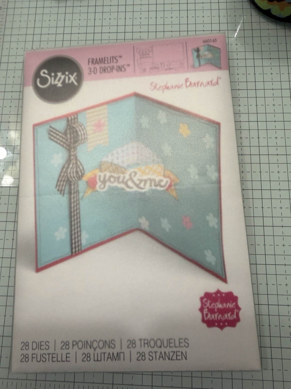 Sizzix Framelits 3D Drop-Ins 28 Dies Stephanie Barnard Never Used Dies On Magnet