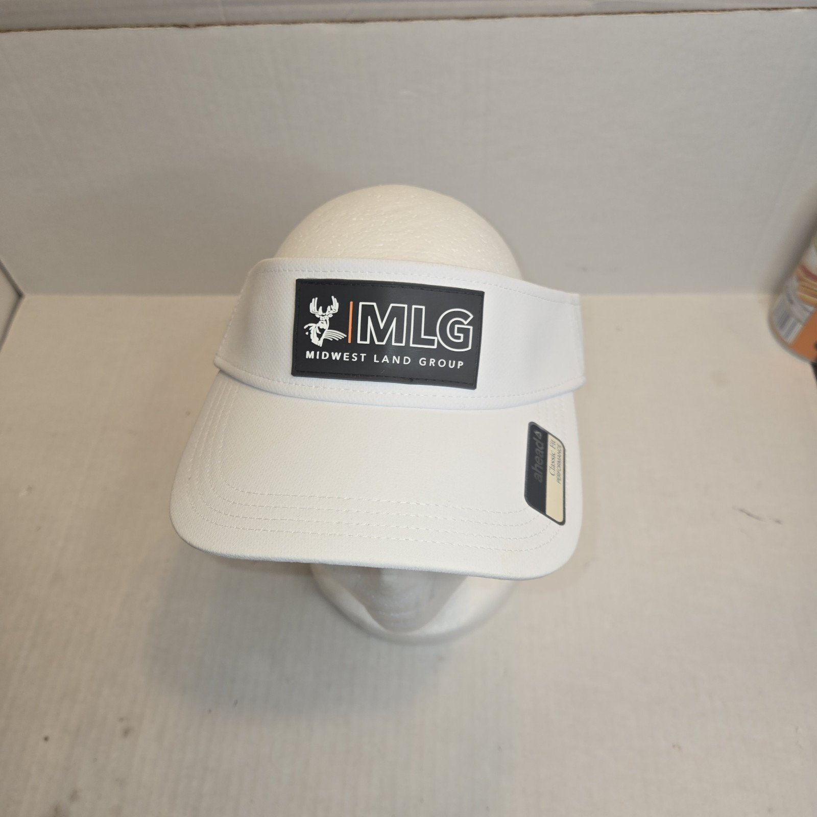 Midwest Land Group Visor Nwot Adjustable Strapback White By Ahead