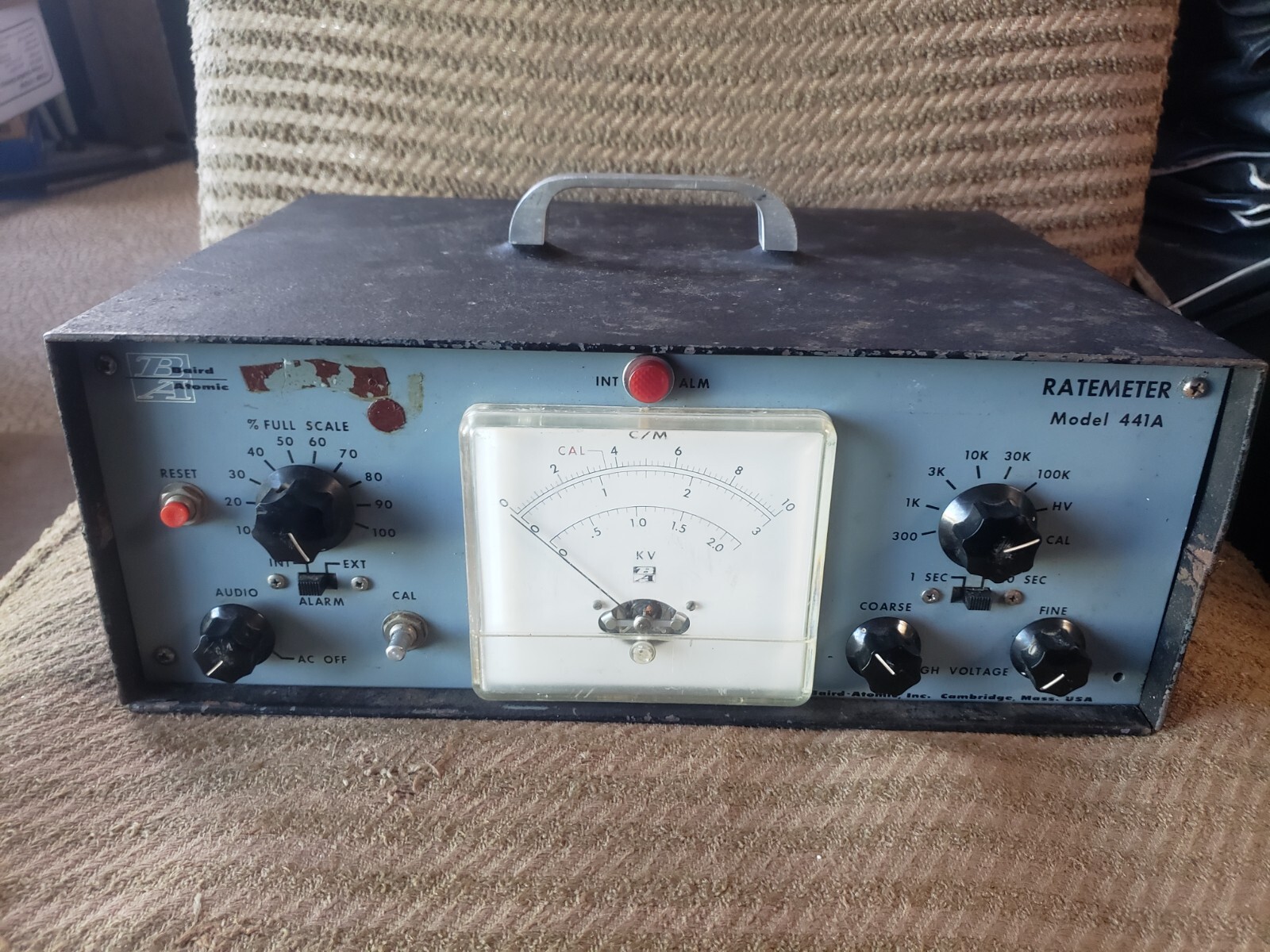 vintage BAIRD ATOMIC Ratemeter Model 441A for repair, geiger counter?