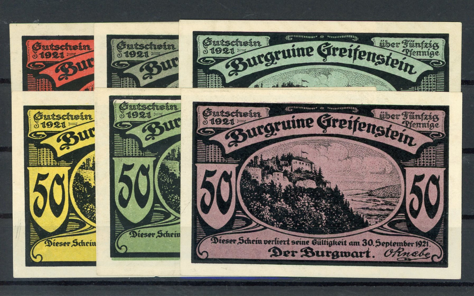 Greifenstein 6 Bills Emergency Money 2/19946