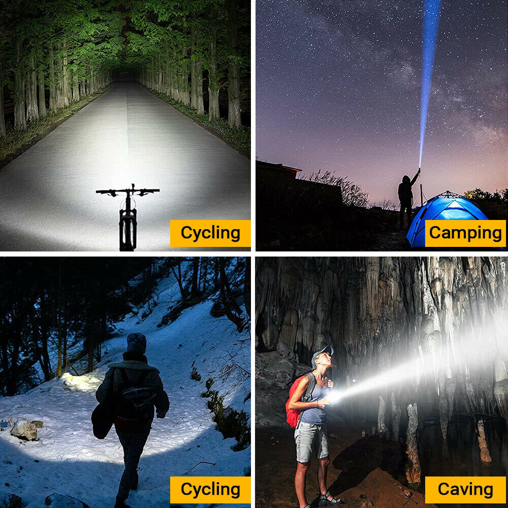 Rechargeable 950,000 Lumens Tactical LED Flashlight - Super Bright Work Light