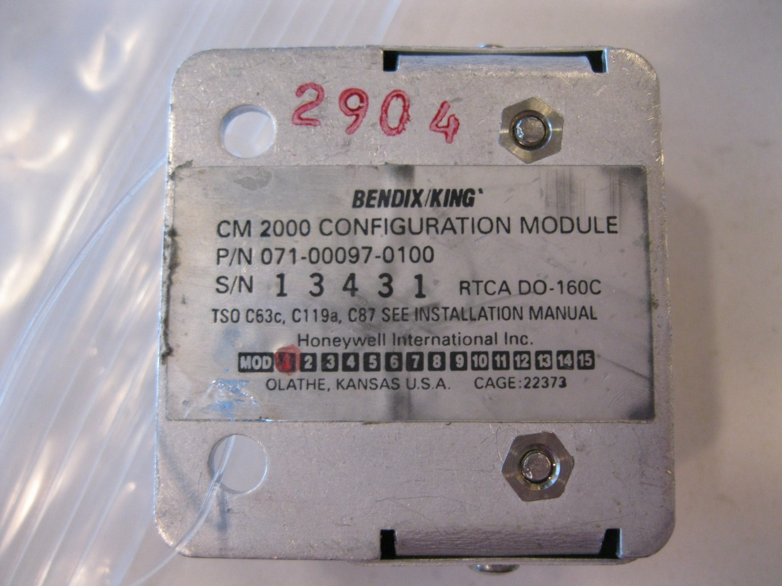 Bendix King CM2000 Config Module 8130 PN: 071-00097-0100 *FREE PROGRAMMING*