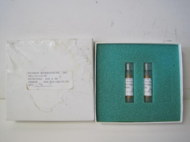 BOX OF 6 MICHROM BIORESOURCES TR1/25109/05 MICROTRAP SCX ORANGE TRAP CARTRIDGE