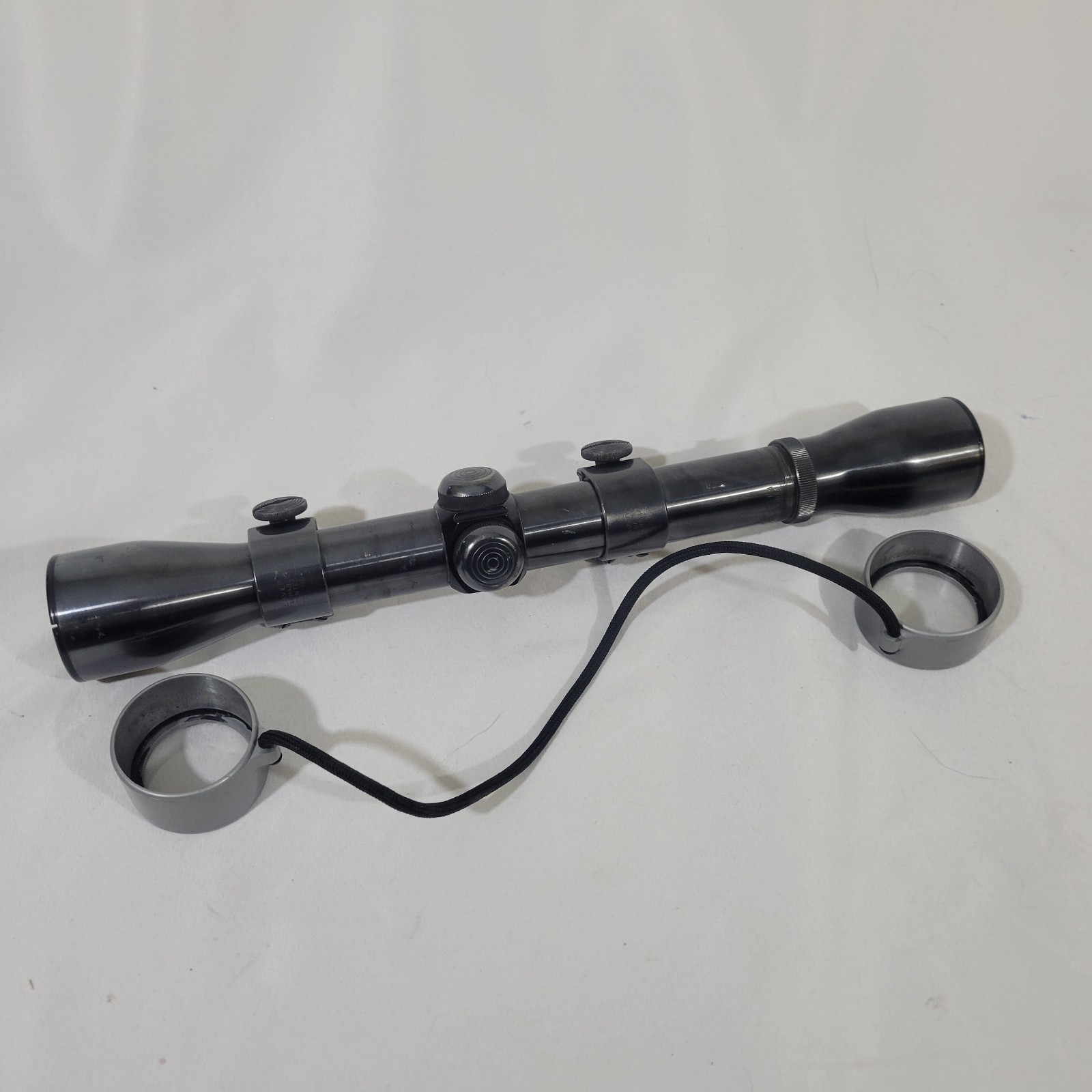 Vintage Weaver K4 60-B Rifle Scope With Weaver Mount Rings And Lens Cover