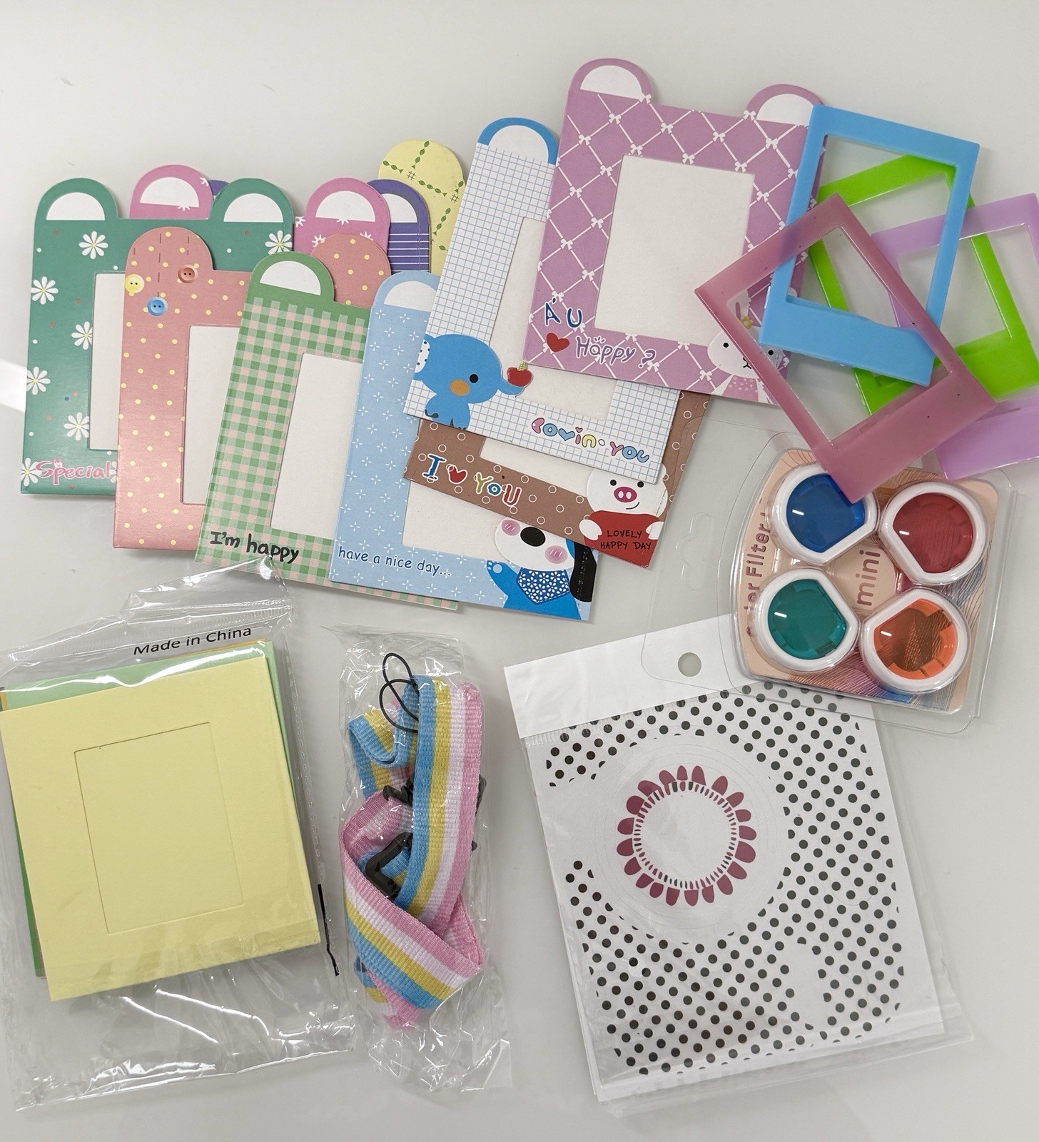 instax mini film accessories - stickers, photo frames, filters