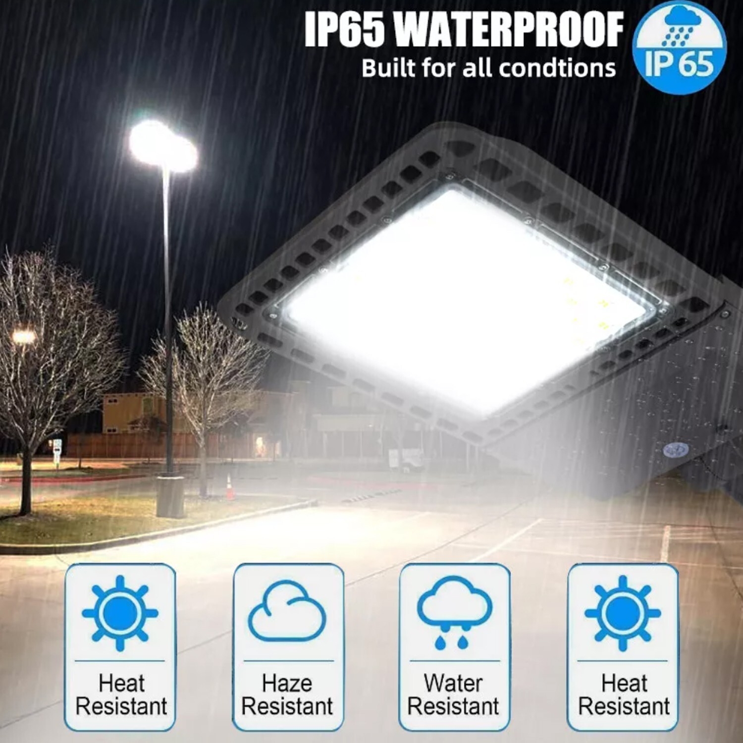 LED Parking Lot Light - 200W Street Lights Dusk to Dawn Outdoor Lighting 3 PACK