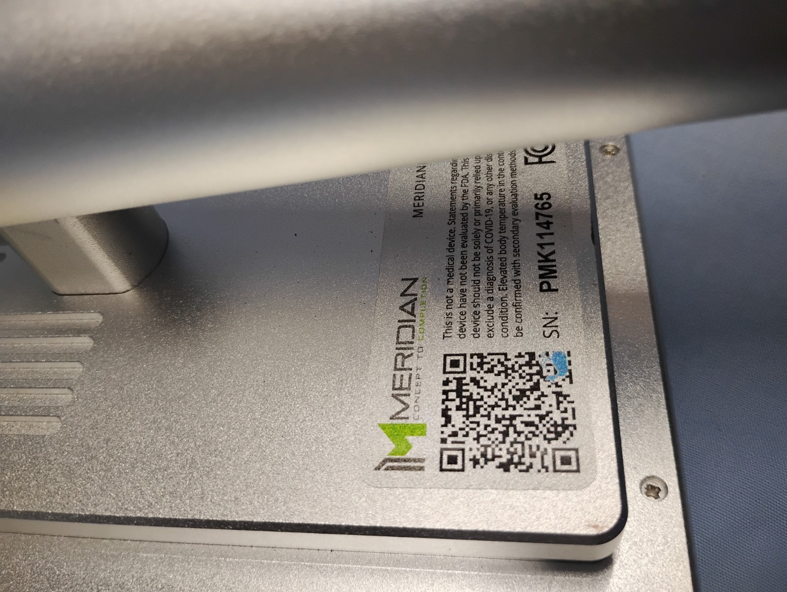 meridian kiosk temperature check screen