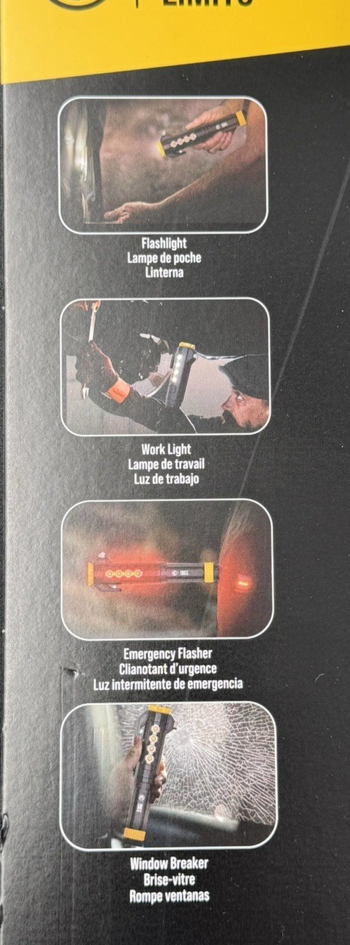 KC Auto Light with Emergency Tool, 2 Pack 1000 Lumen Rechargeable Flashlight Set