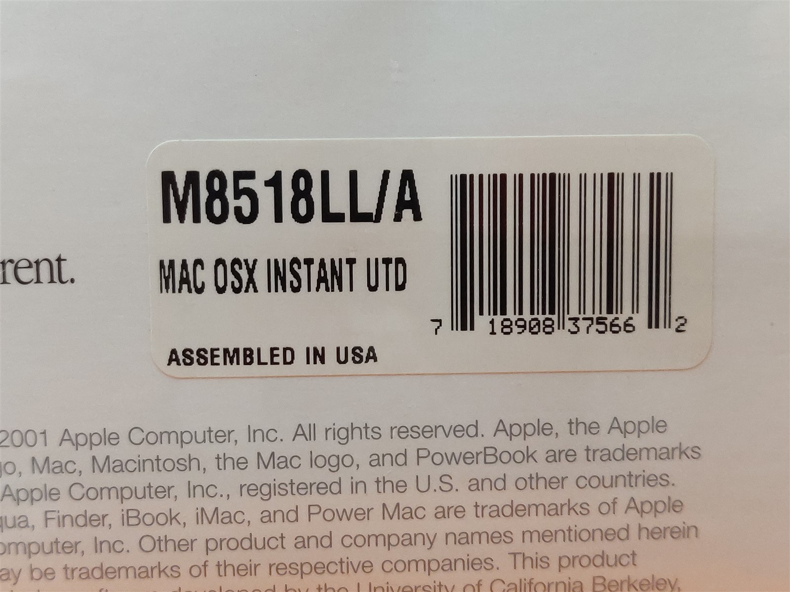 ⭐️⭐️⭐️⭐️⭐️ Sealed Apple Mac OS X Instant Up-To-Date Software Packet M8518LL/A