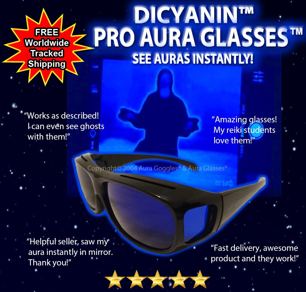 OFFICIAL DICYANIN PRO AURA GLASSES hunting ghost paranormal evp reading psychic