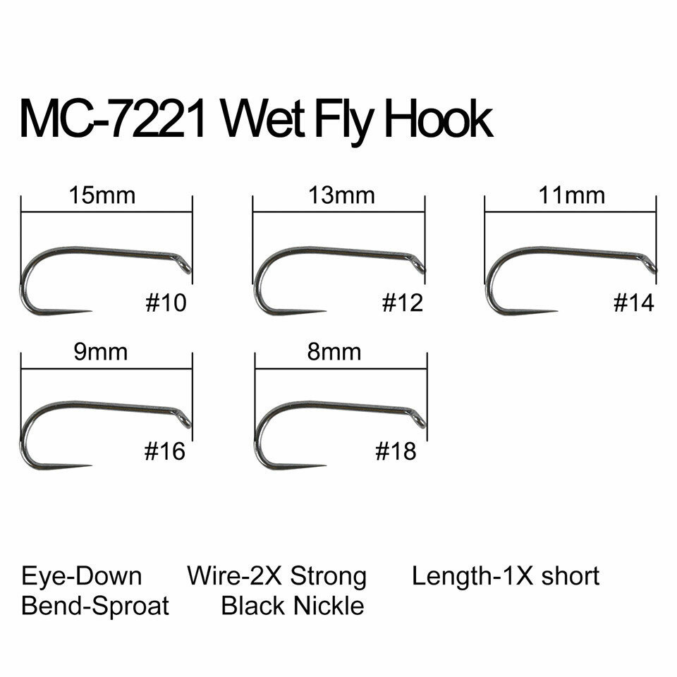 Maxcatch 100pcs 10# - 18# Fish-Friendly Barbless Fly Tying Hooks Dry&Wet&Nymph