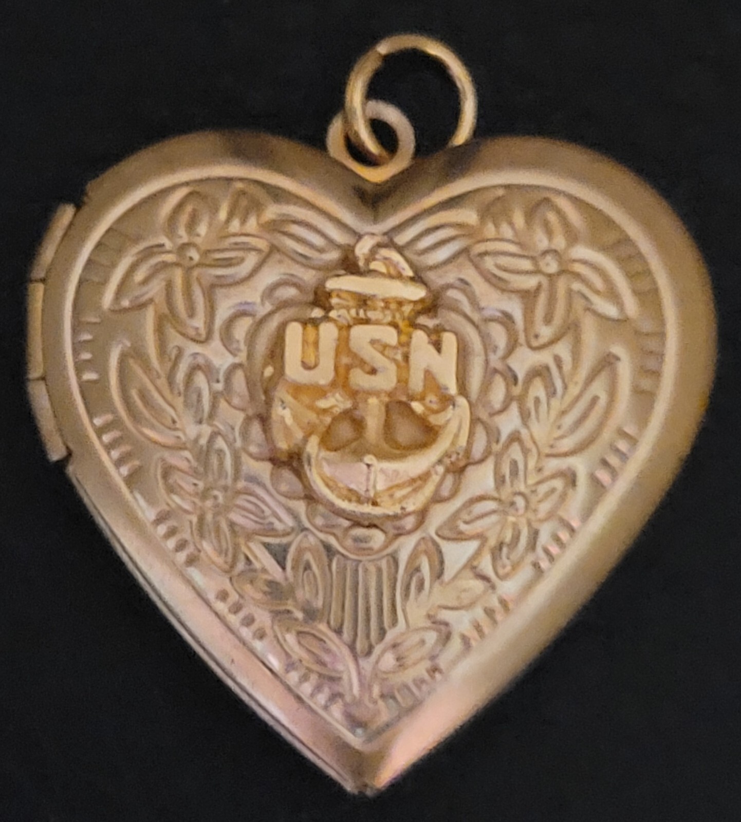 SWEETHEART US Military Army USN NAVY LOCKET Pendant DOUBLE PHOTO