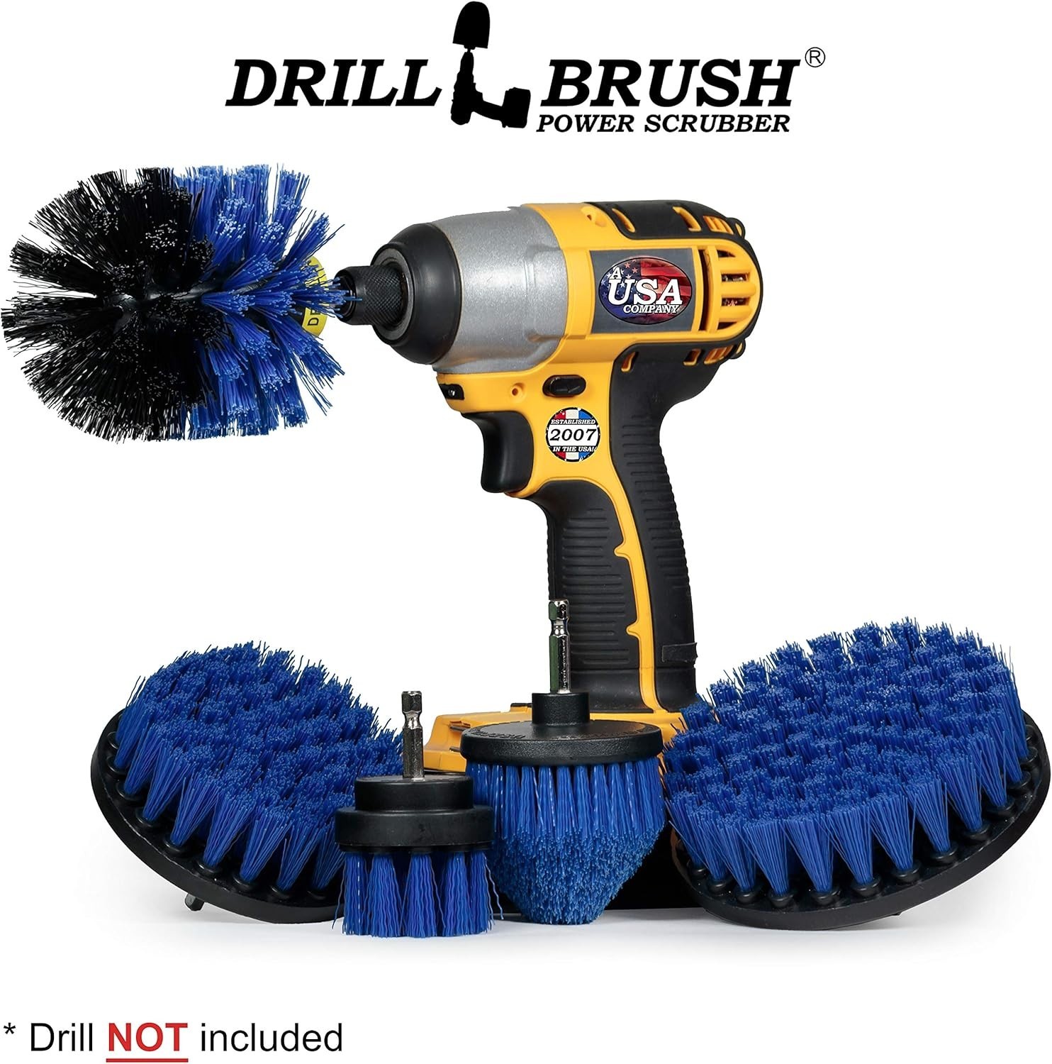 Medium Stiffness Aquatic Brush Set for Efficient Boat & Aquarium Cleaning