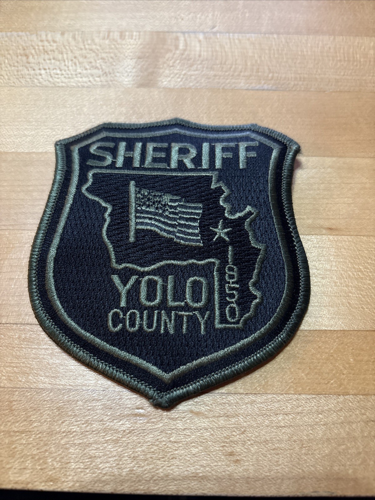 Yolo County California Sheriff Patch ~ Subdued-Historical Memorabilia