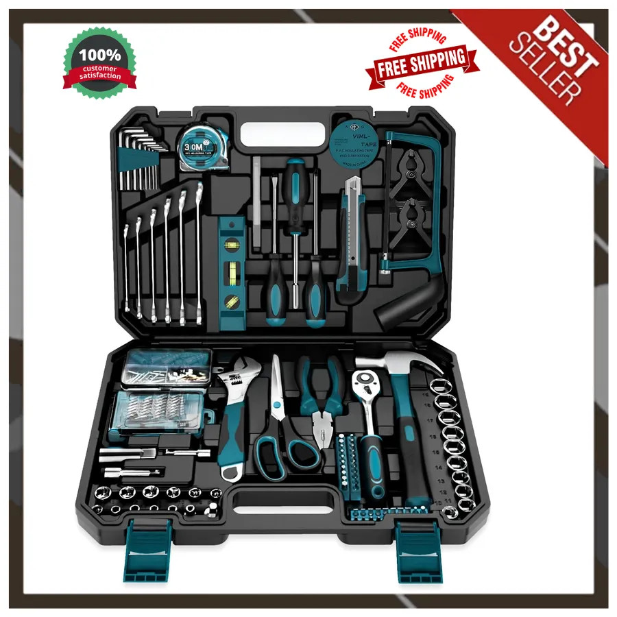 Sundpey 257 Pcs General Household Hand Tool Kit with Case for Home and Auto