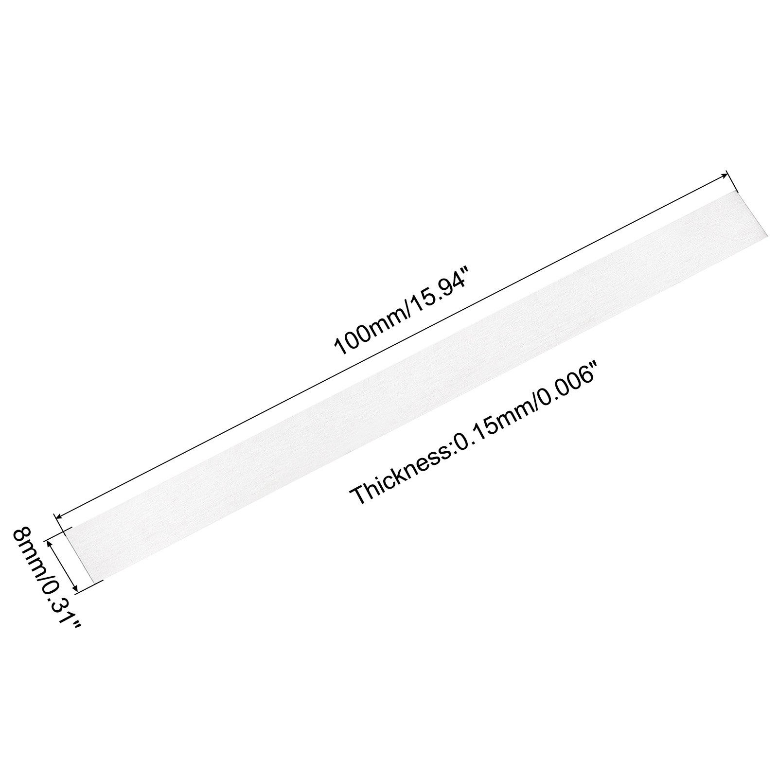 25 PACK Nickel Plating Strip 0.15mm x 8mm x 100mm Battery Soldering Tab