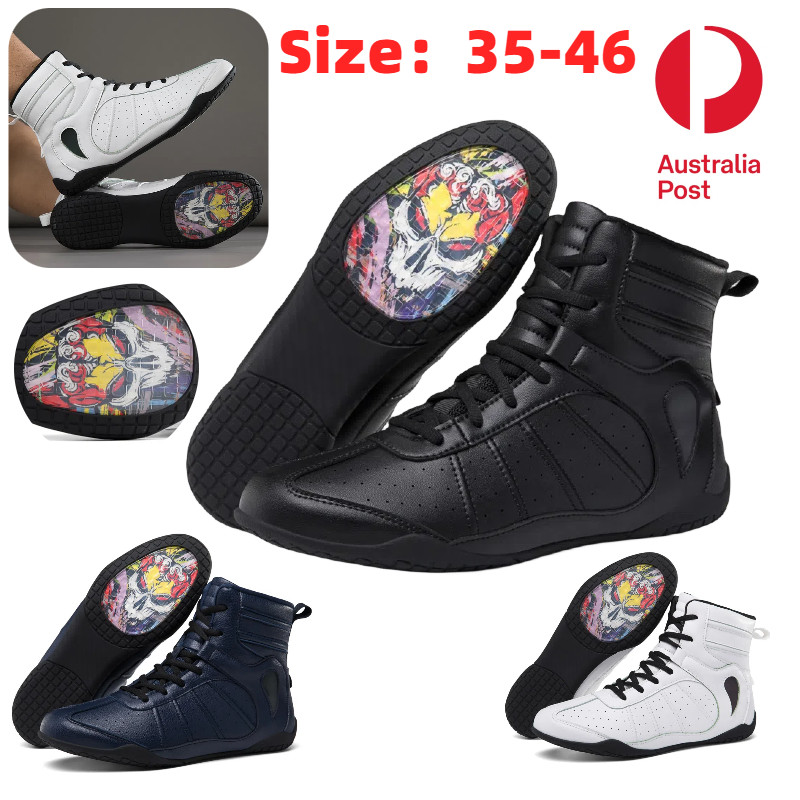 Boxing Boots MMA Low Cut Leather Wrestling Training Sneakers Sports Shoes Unisex