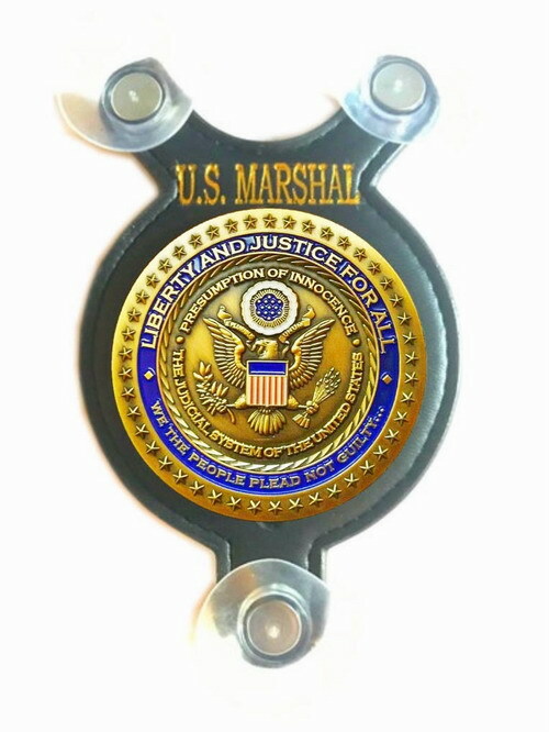 Liberty and Justice for all - U.S. Marshal officer Car Shield