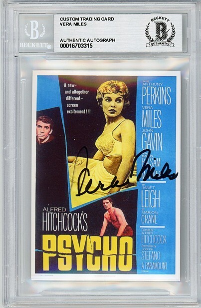 -PSYCHO-VERA MILES Beckett BAS Signed/Autograph/Auto ALFRED HITCHCOCK Movie Card