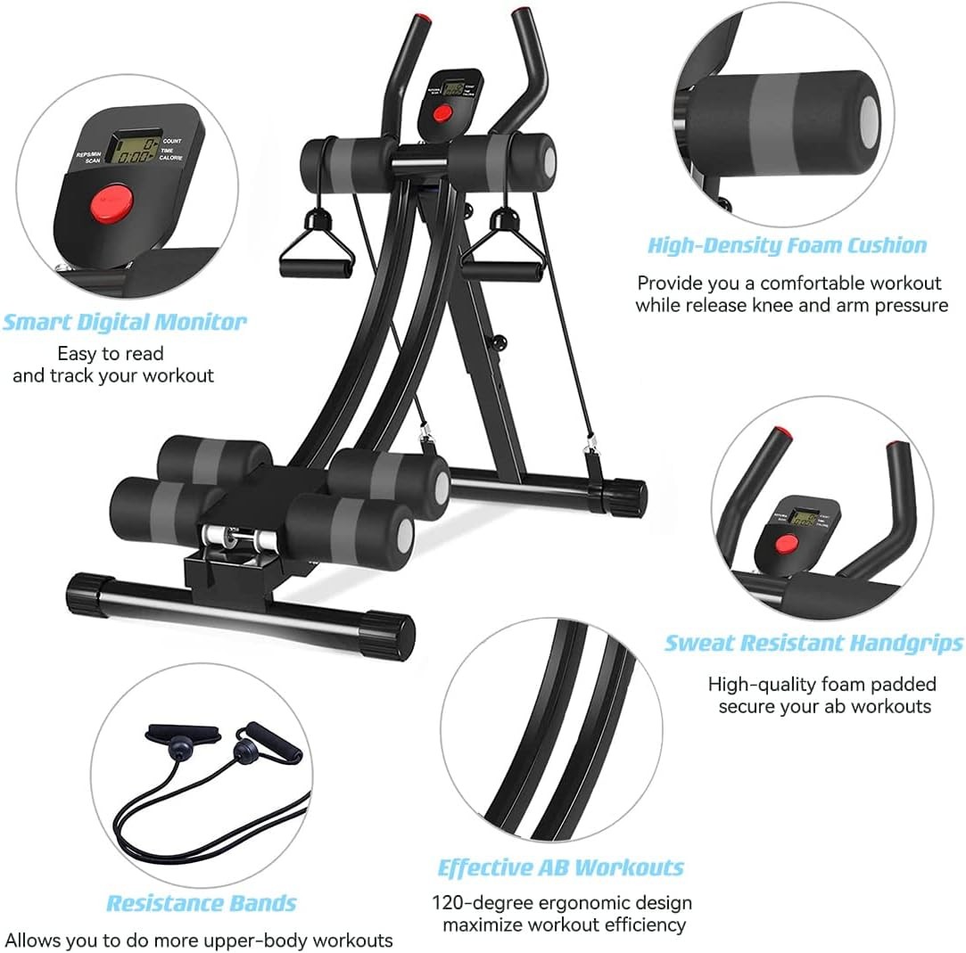 Core & Abdominal Trainers AB Workout Machine Home Gym Strength Training Ab, New
