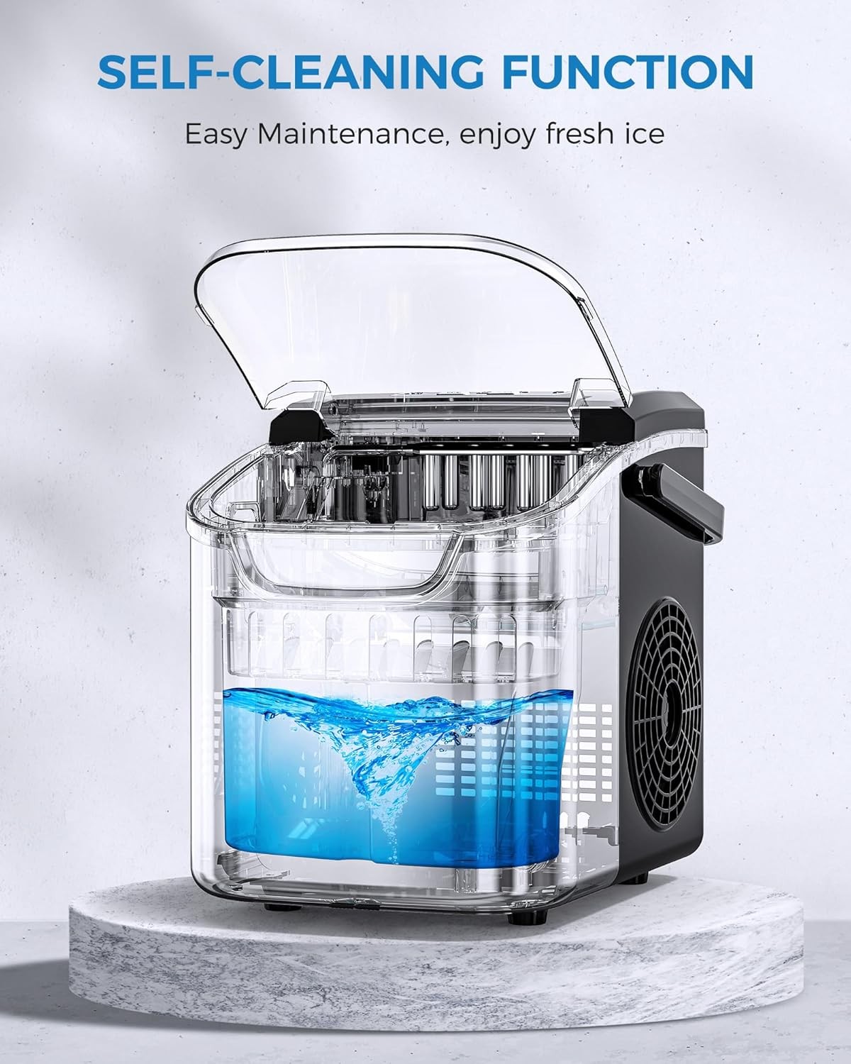 COWSAR Ice Maker Countertop Self Cleaning 26.5 lbs Day
