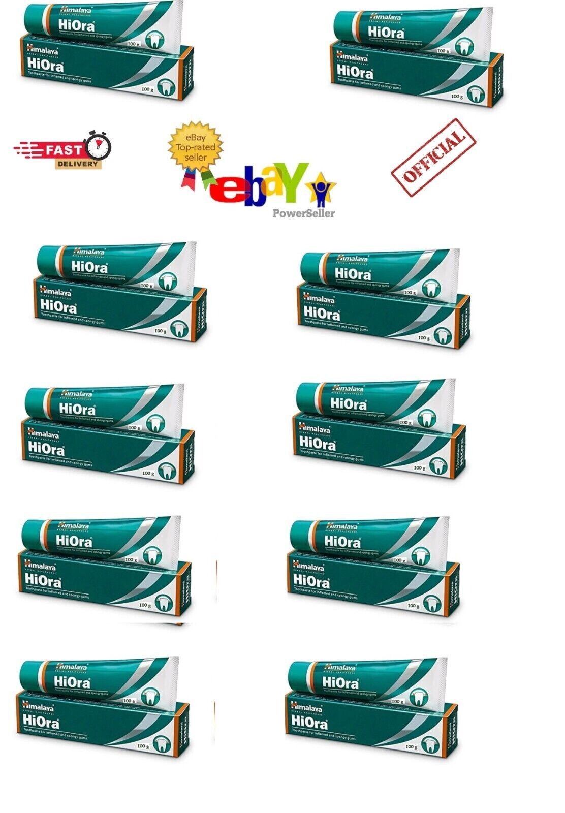 Himalaya Hiora-K Toothpaste For Teeth & Sensitive Teeth FREE SHIP 10 X 100g