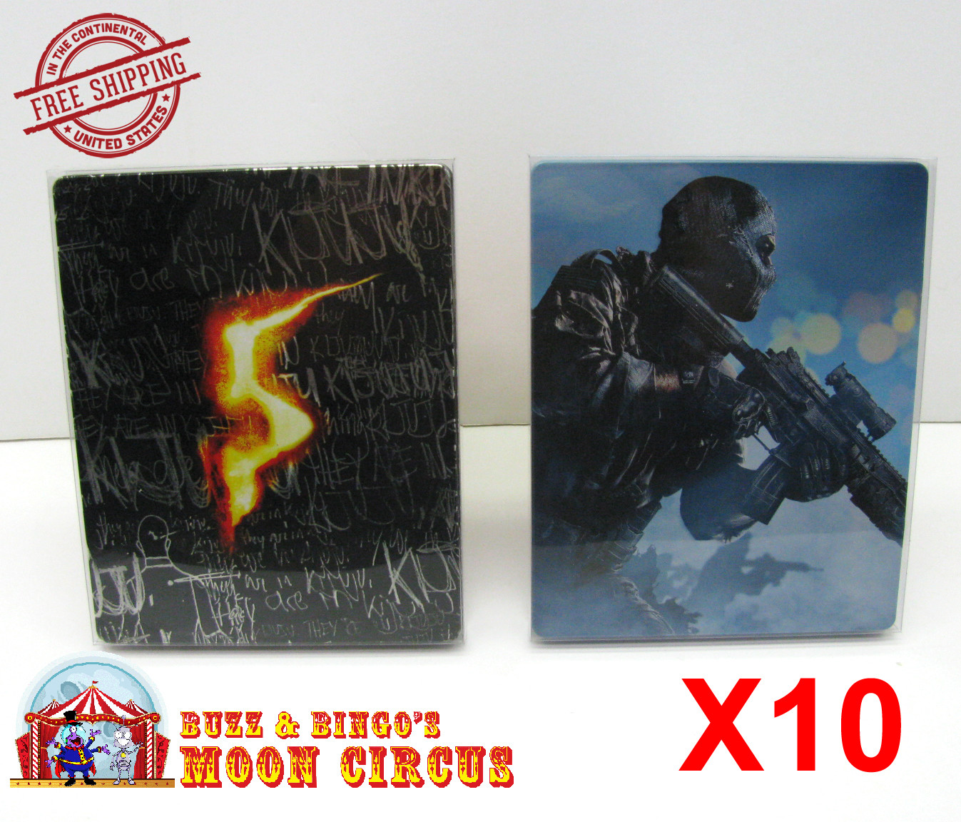 10x SONY PS3 CIB GAME BLU-RAY STEELBOOK G2 - CLEAR PROTECTIVE BOX PROTECTOR CASE