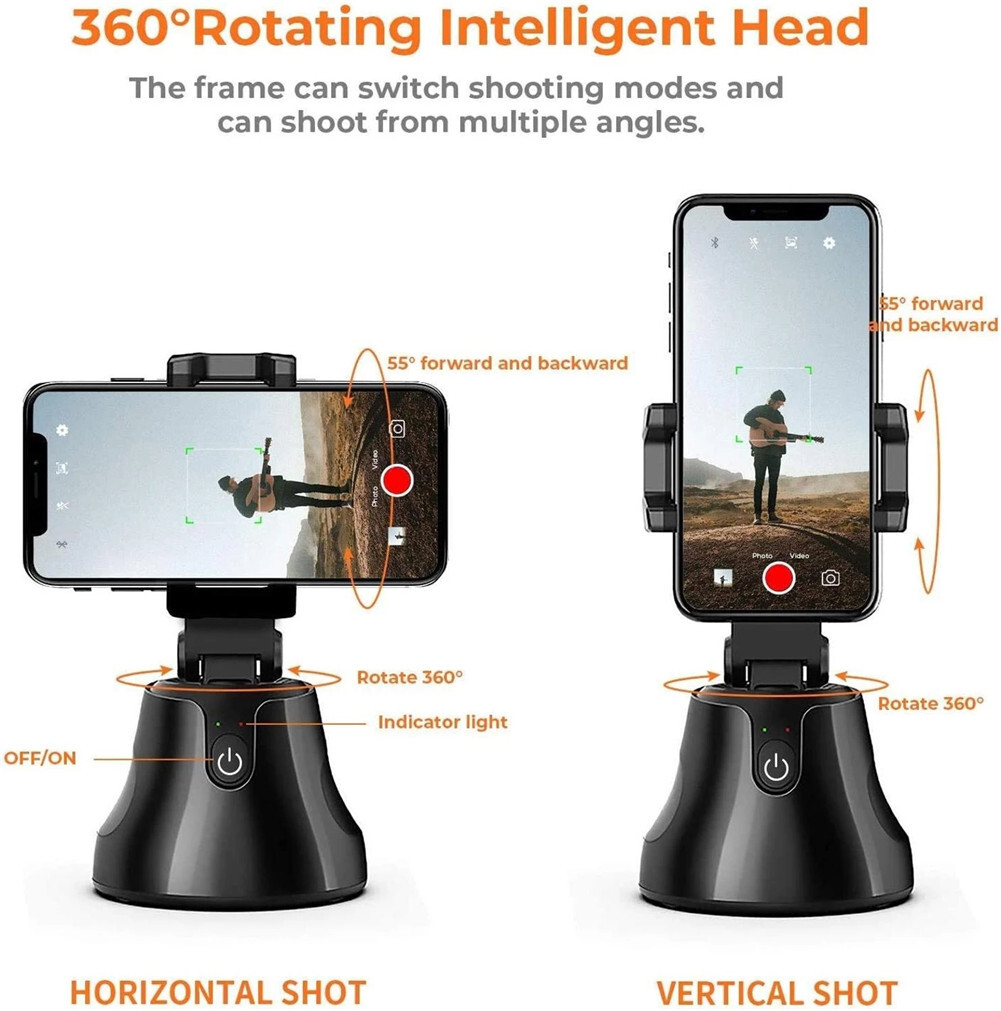 Auto Face Tracking Smart Shooting Phone Holder 360° Object Tracking Stabilizer
