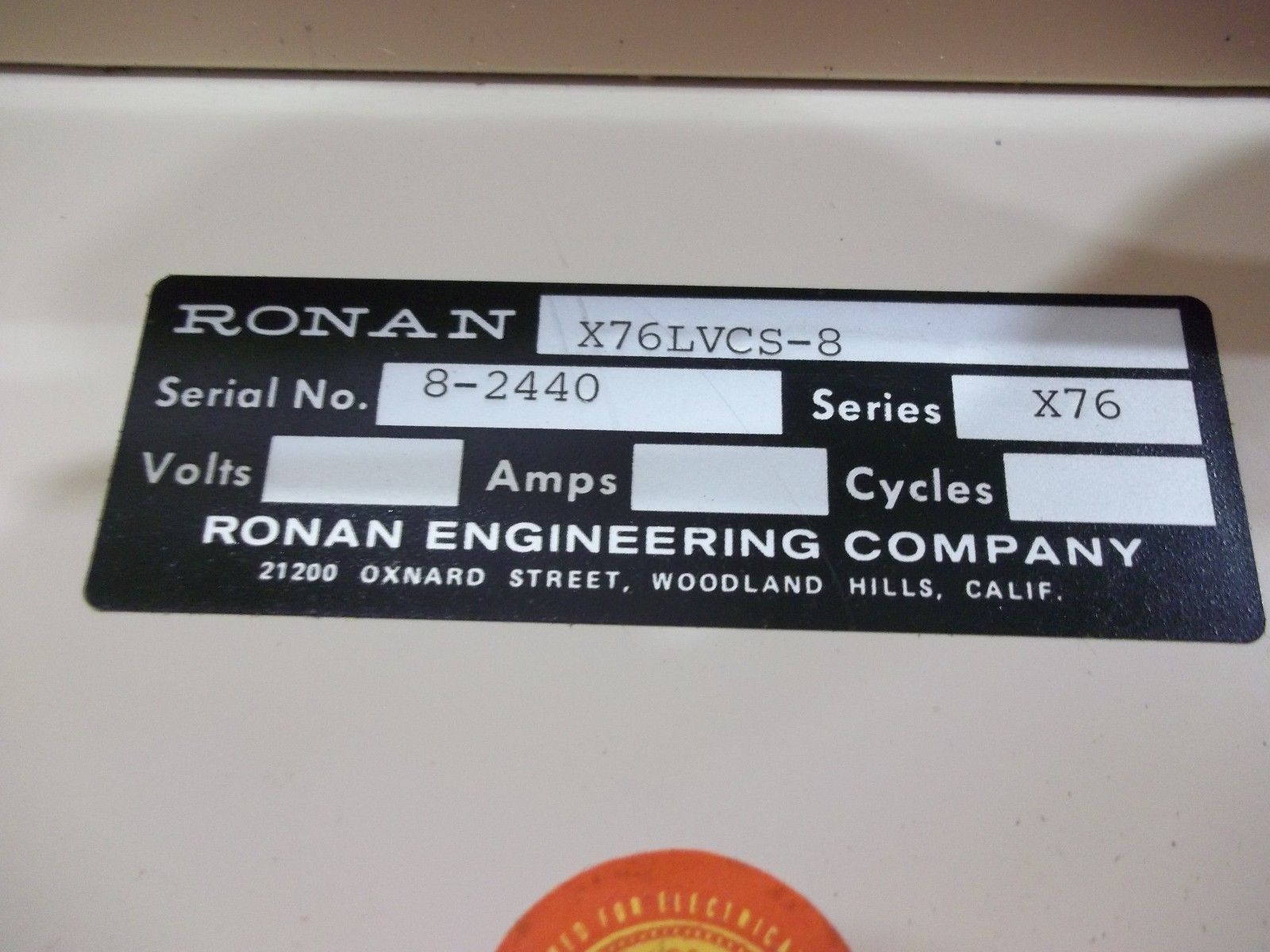 RONAN GOOD USED LEAK DETECTOR DETECTION CONTROLLER X76LVCS (245)