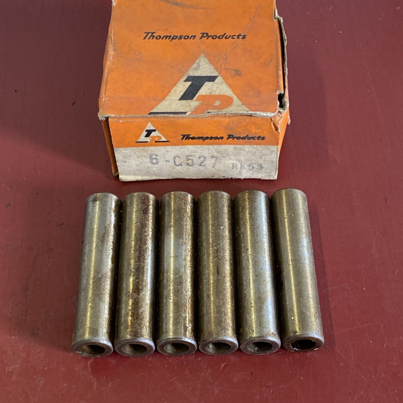 1941 - 1956 CHEVROLET 6-CYL SET (6) VALVE GUIDES EXHAUST G-527 NORS