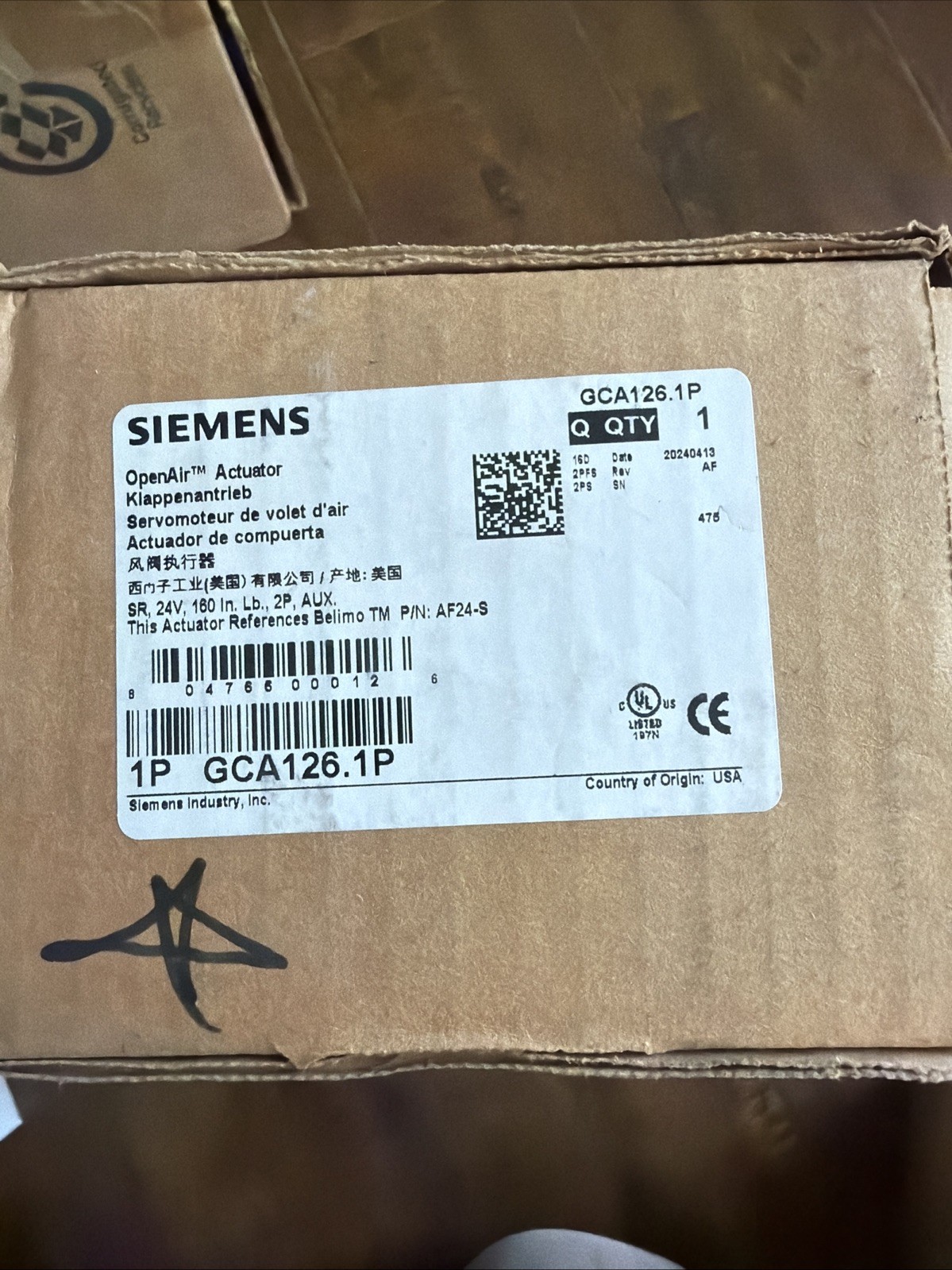 Siemens GCA126.1P Actuator