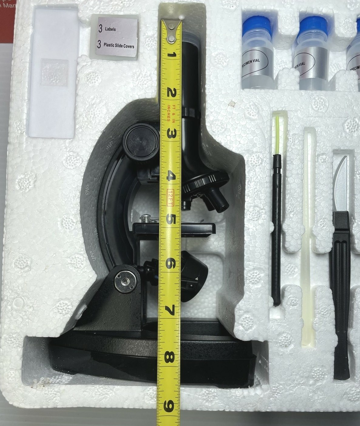 14 Piece Microscope Set - Vials, Spatula, Scalpel & More New - READ