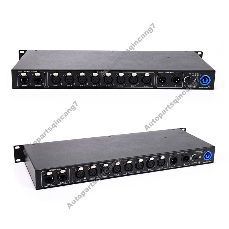 8 Way Network Expander with 8x512 4096 Channels Artnet to DMX Node for Stage