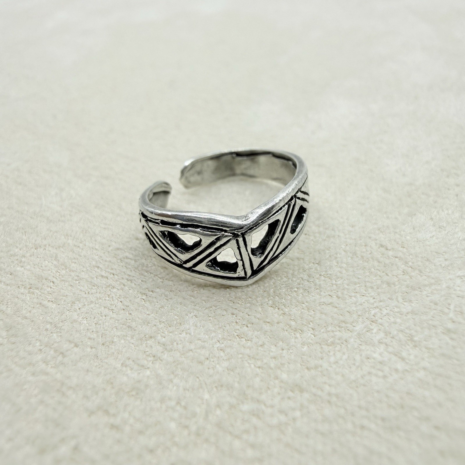 Vintage 925 Sterling Silver Tribal Toe Ring Size 2 Accessory Jewelry