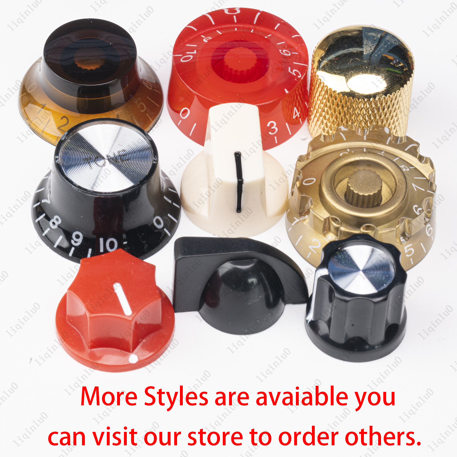 4 Pcs Gold/Black LP Guitar Control Knobs Speed Dial Knobs for SG Les Paul