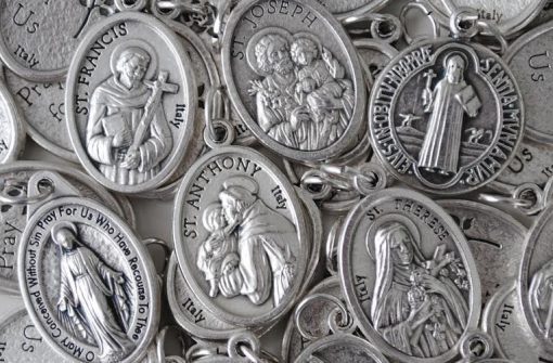 Patron Saint Charm Medals YOU CHOOSE Pack of Ten NEW Communion Gift Favor