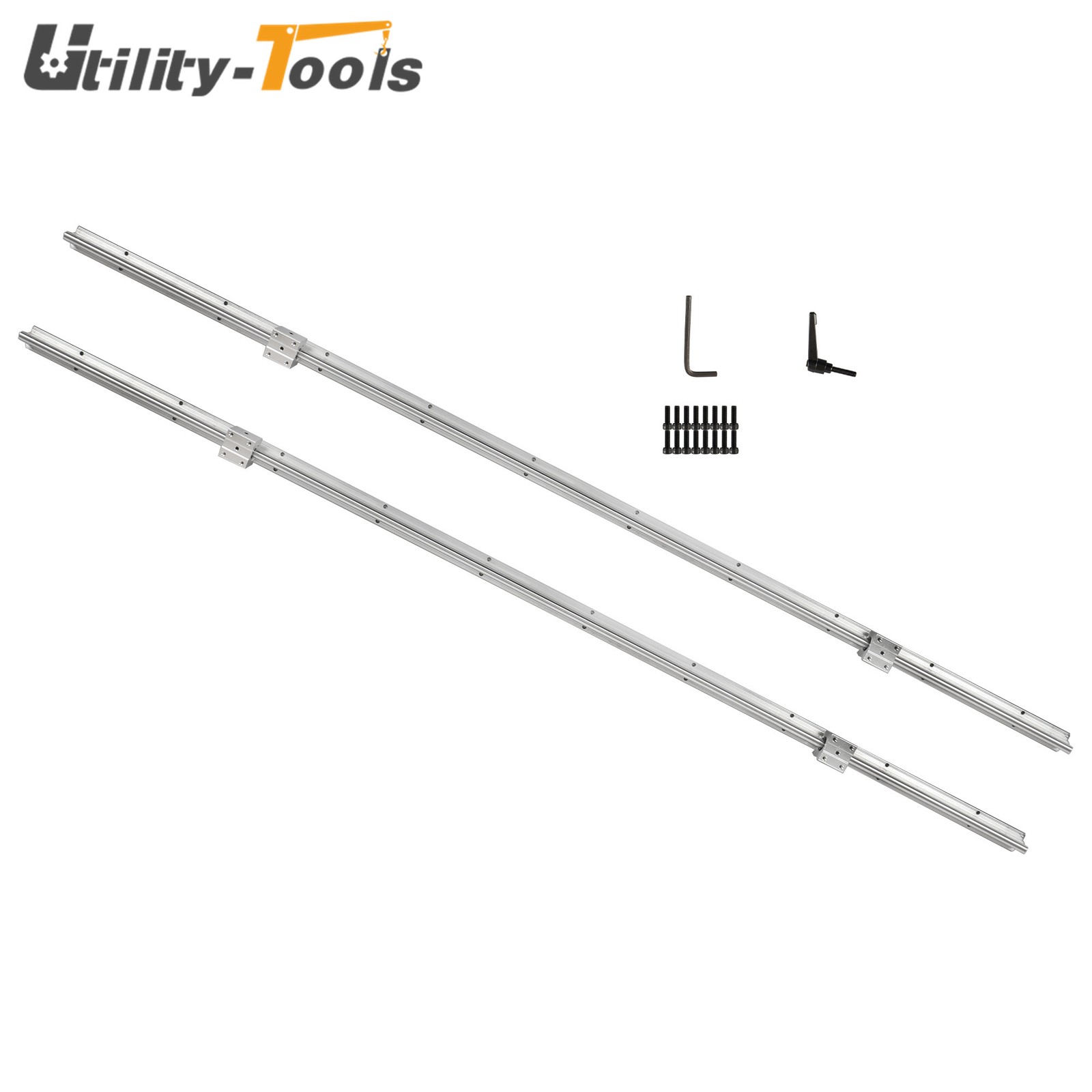 2 × SBR12-1500mm Rail Shafts,4 × SBR12UU bearings Smooth motion and low noise