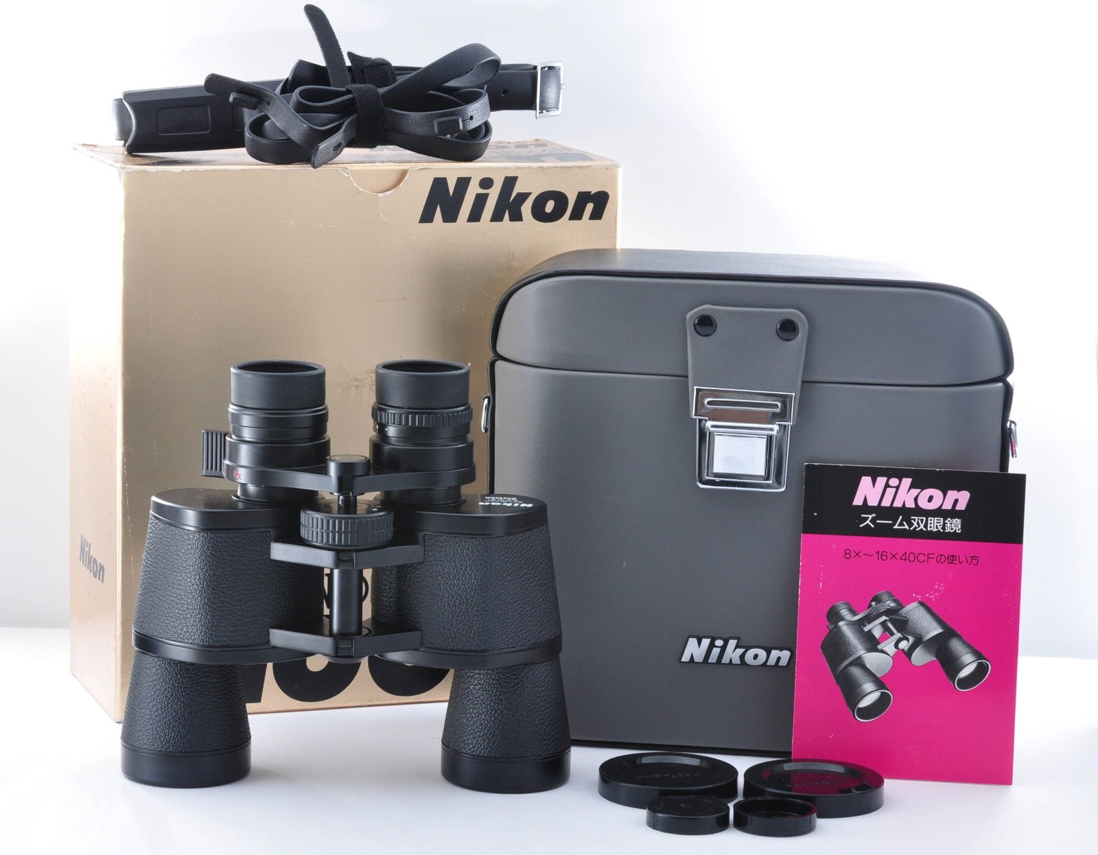Nikon Binoculars 8x-16x40 5.2° at 8x ZOOM Box [Near MINT+++ w/Case Strap] #K230